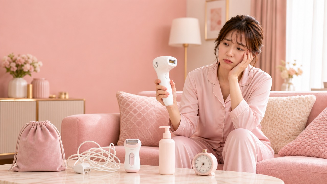 家庭用脱毛器を使う前の準備の多さに困る女性